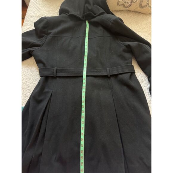 Michael Kors women black wool belted coat, size 18W - Picture 6 of 8